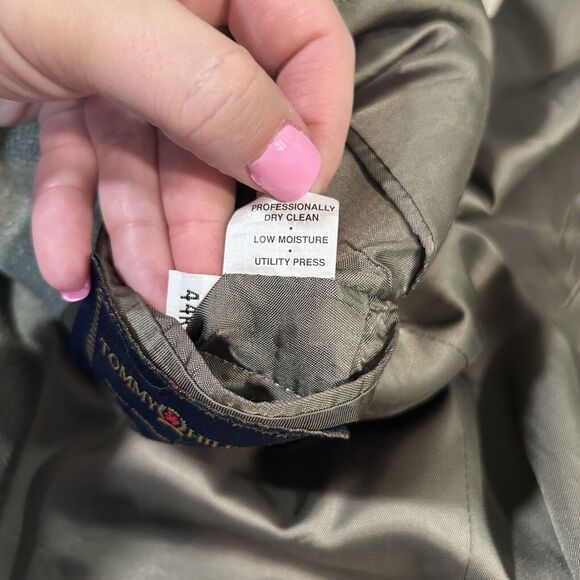 Vintage Tommy Hilfiger Mens Blazer 44R Green Single Vent Made In USA Jacket Only - Picture 15 of 16